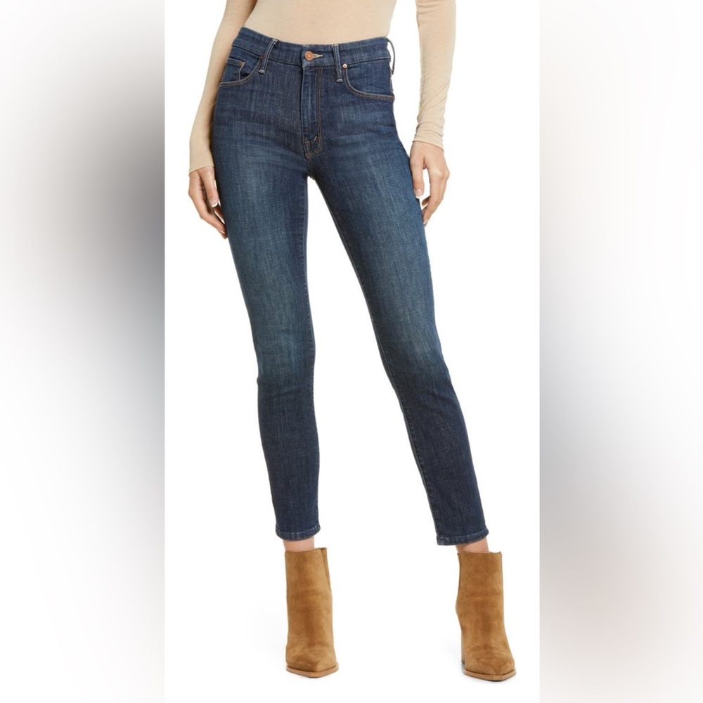 MOTHER Dark Blue Ankle Jeans